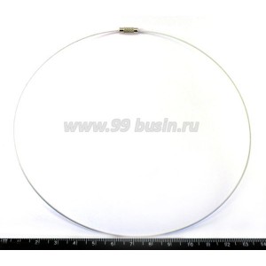 Чокер основа для колье,  длина  45 см, 1 мм, белый, 1 штука