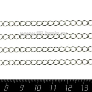 Цепочка нержавеющая сталь (stainless steel) запаяные звенья 5*3,5*0,7 мм 1 метр/упаковка
