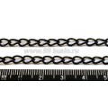 Цепочка 6*4 мм, покрытие черный лак, 1 метр