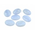 Кабошон из агата голубого Сапфирин, 22*30*7мм.