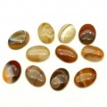 Кабошон из агата тонированного кофейный овал, 13*18*6мм.