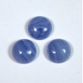 Кабошон, голубой агат (иск.), 12*12*5,5мм.
