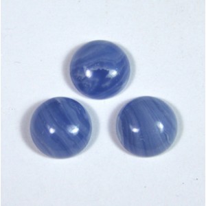 Кабошон, голубой агат (иск.), 12*12*5,5мм.