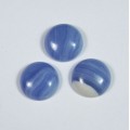 Кабошон, голубой агат (иск.), 15*15*5мм.