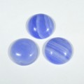 Кабошон, голубой агат (иск.), 20*20*6мм