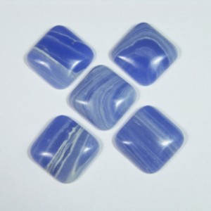 Кабошон, голубой агат (иск.), 20*20*6мм.