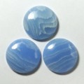 Кабошон, голубой агат (иск.), 20*20*6мм.