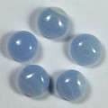 Кабошон, голубой агат (иск.), 6*6*3,3мм.
