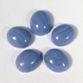 Кабошон, голубой агат (иск.), 10*12*4,5мм.