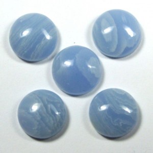 Кабошон, голубой агат (иск.), 14*14*5мм.