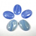 Кабошон, голубой агат (иск.), 18*25*6мм.