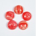 Кабошон, красный агат (иск.), 12*12*5,5мм.