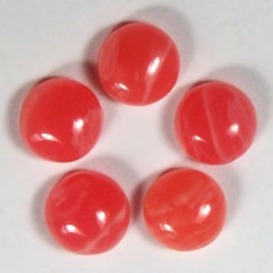 Кабошон, красный агат (иск.), 6*6*3,3мм.