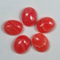 Кабошон, красный агат (иск.), 8*10*4мм.