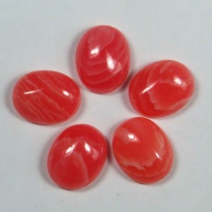 Кабошон, красный агат (иск.), 8*10*4мм.