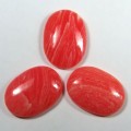 Кабошон, красный агат (иск.), 18*25*6мм.