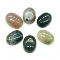 Кабошоны из агата мохового овал, 12*16*6мм.