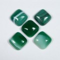 Кабошоны из агата тонированного зеленого квадрат, 20*20*8мм.