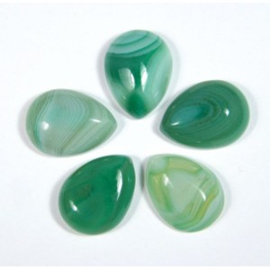Кабошоны из агата тонированного капля, 15*20*6мм.