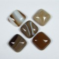 Кабошоны из агата тонированного кофейный квадрат, 20*20*8мм.