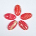 Кабошоны из агата тонированного красного овал, 8*14*3,5мм.