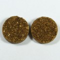 Кабошоны пара из агата тонированного (друза), 20*20*9мм.