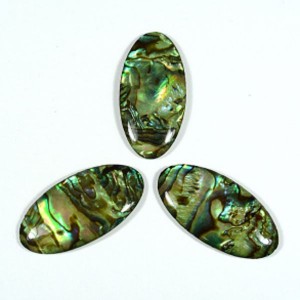 Кабошон из перламутра гелиотиса овал, 15*30*3мм.