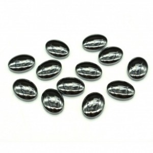 Кабошон из гематита овал, 15*20*6мм.