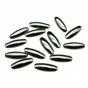 Кабошон из гематита овал, 8*23*3,5мм.