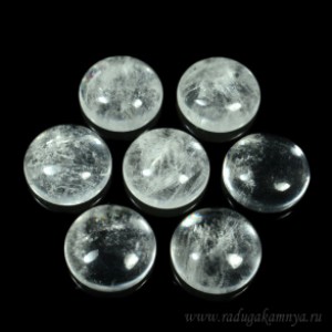 Кабошон из горного хрусталя круг, 15*15*6мм. Кабошон из горного хрусталя круг, 15*15*6мм.