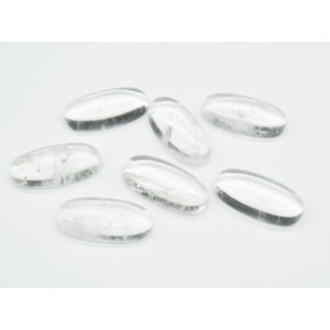 Кабошон из горного хрусталя овал, 15*30*7мм.