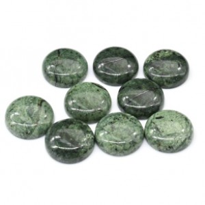 Кабошон из змеевика круг 18*18*5мм.
