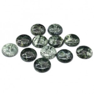 Кабошон из офита круг 22*22*6мм