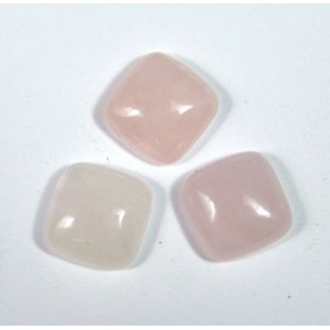 Кабошон из розового кварца квадрат, 14*14*6мм.