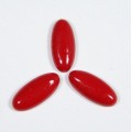 Кабошон, коралл (иск.) овал, 8*18*4мм.