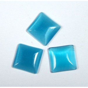 Кабошон кошачий глаз(иск.) голубой квадрат, 14*14*4,5мм. Кабошон кошачий глаз(иск.) голубой квадрат, 14*14*4,5мм.