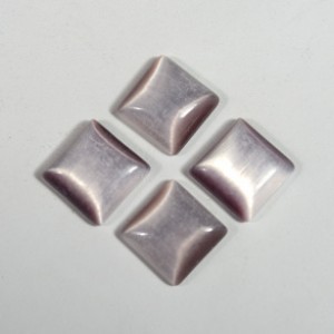 Кабошон кошачий глаз(иск.) квадрат сиреневый, 12*12*4мм.