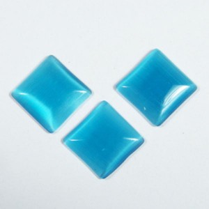 Кабошон кошачий глаз(иск.) квадрат, 16*16*3мм.