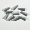 Кабошон кошачий глаз(иск.) клык цвет  серый, 6*12*4мм, уп. 10шт.