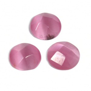 Кабошон кошачий глаз(иск.) круг гр. розовый, 10*10*4мм Кабошон кошачий глаз(иск.) круг гр. розовый, 10*10*4мм