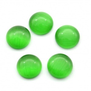 Кабошон кошачий глаз(иск.) круг, 10*10*2мм. зеленый Кабошон кошачий глаз(иск.) круг, 10*10*2мм. зеленый