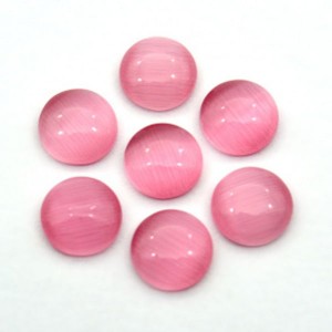 Кабошон кошачий глаз(иск.) круг, 8*8*3мм. розовый Кабошон кошачий глаз(иск.) круг, 8*8*3мм. розовый