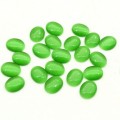 Кабошон кошачий глаз(иск.) овал зеленый, 8*10*3мм.