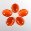 Кабошон кошачий глаз(иск.) овал оранжевый, 11*15*3,7мм, уп. 10шт.