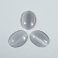 Кабошон кошачий глаз(иск.) овал серый, 12*16*3мм.
