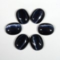 Кабошон кошачий глаз(иск.) овал темно-серый, 10*13*3мм, уп. 10шт.