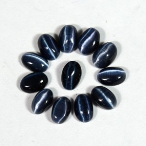 Кабошон кошачий глаз(иск.) овал-серый, 4*6*2,7мм, уп. 100шт.