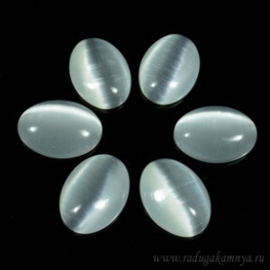 Кабошон кошачий глаз(иск.) овал, 12*16*4,5мм. белый Кабошон кошачий глаз(иск.) овал, 12*16*4,5мм. белый