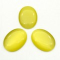 Кабошон кошачий глаз(иск.) овал, 30*40*6мм. жолтый