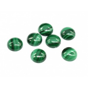 Кабошон из малахита круг, 12*12*5мм